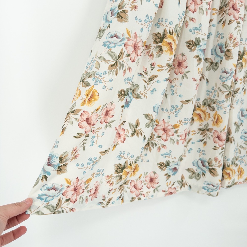 Vintage Alfred Dunner Floral Skirt Womens 8P Pastel Midi Cottagecore Grannycore - Picture 3 of 10